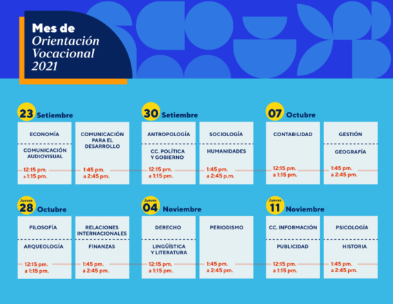 MES DE ORIENTACIÓN VOCACIONAL 2021 PUCP Estudios Generales Letras