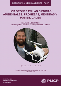 Ponencia: «Los drones en las Ciencias Ambientales: promesas, mentiras y posibilidades»