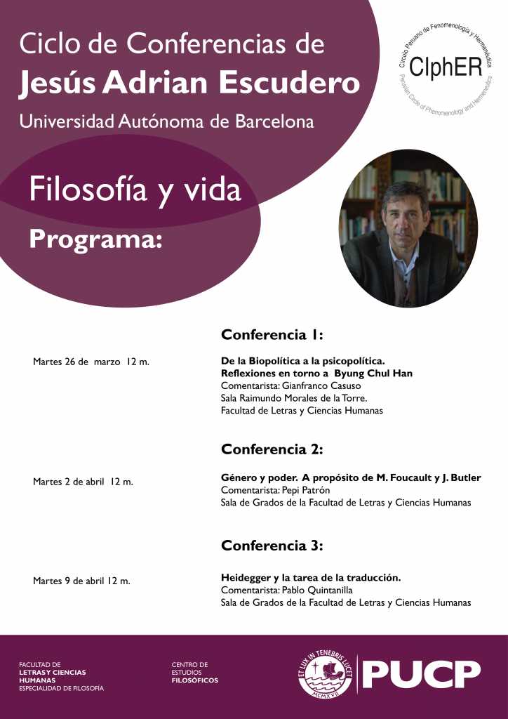 Ciclo de Conferencias de Jesús Adrian Escudero | Filosofía y Vida