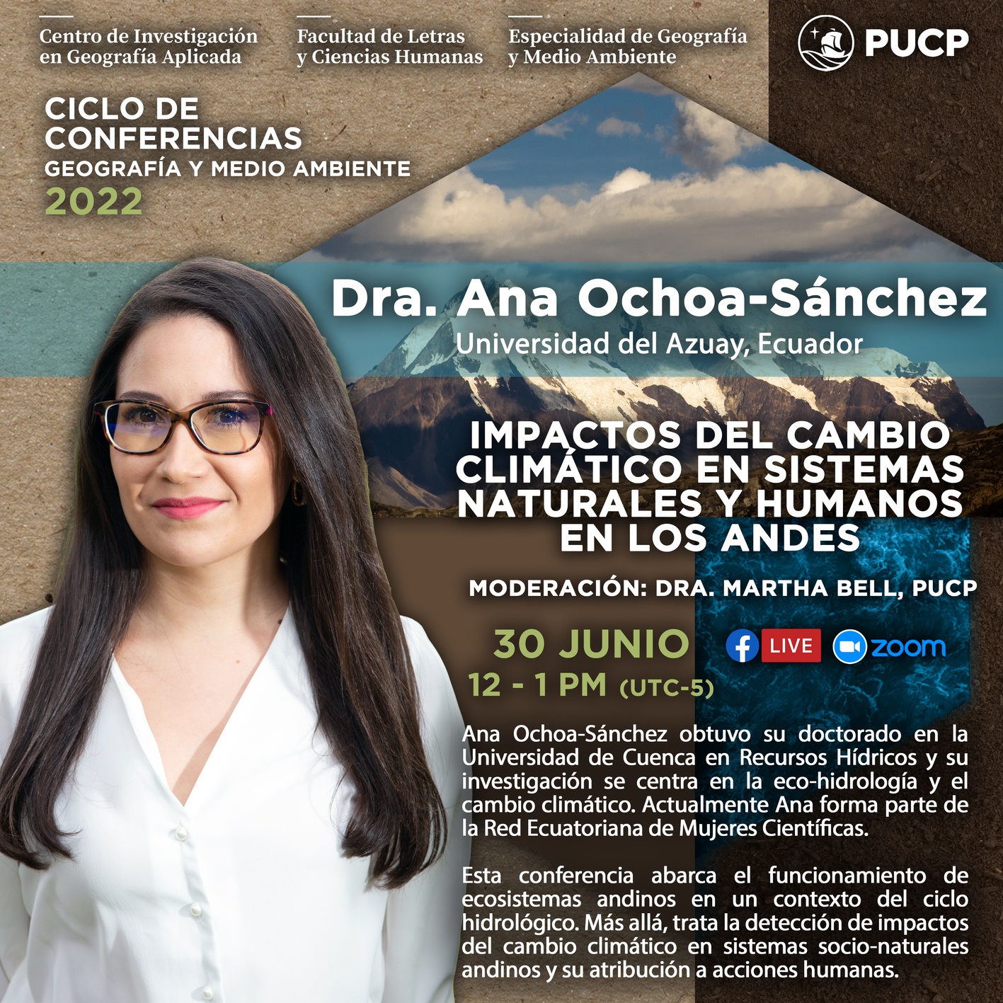 Conferencia | Impactos del cambio climático en sistemas naturales y humanos en los Andes