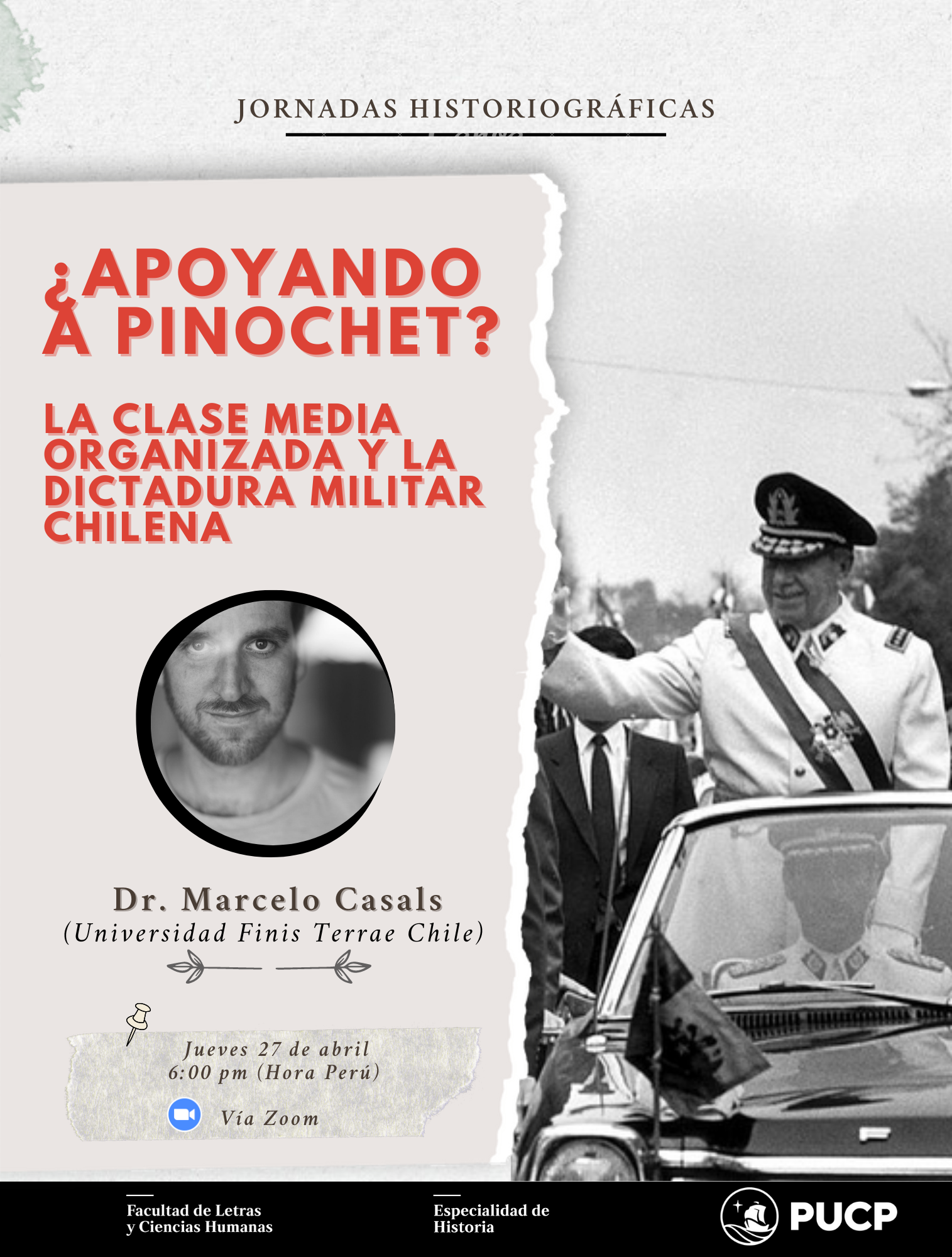 Conferencia | ¿Apoyando a Pinochet?: La clase media organizada y la dictadura militar chilena