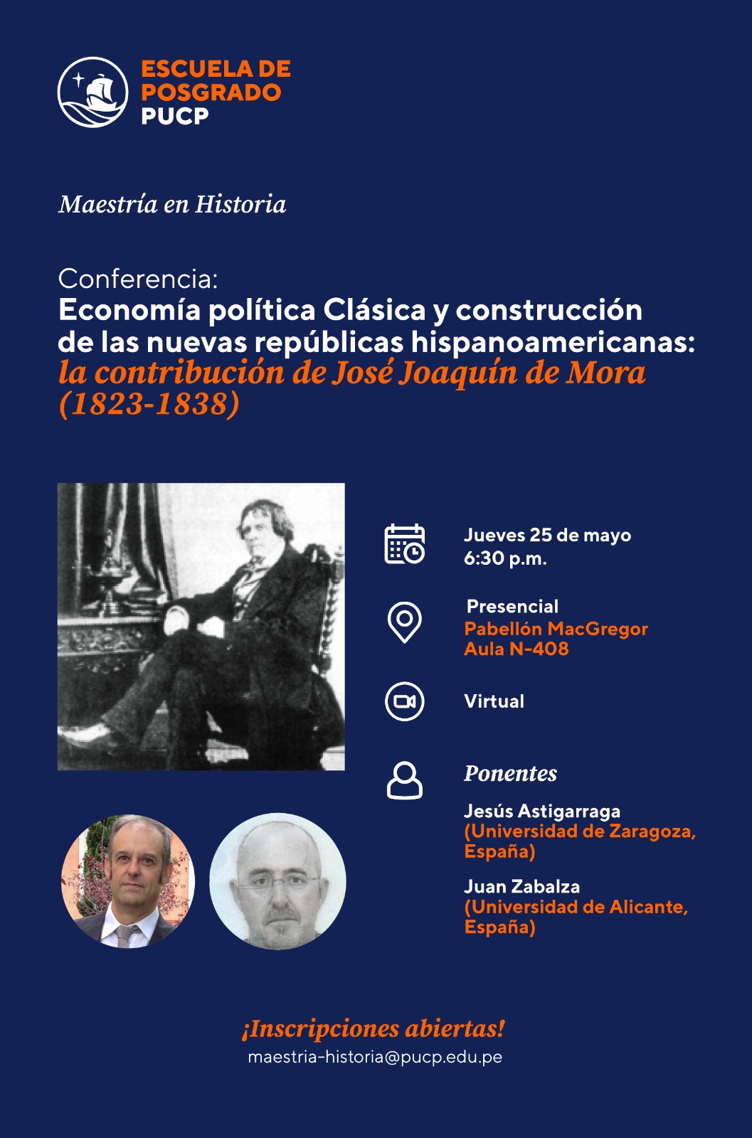 Conferencia | Economía política Clásica y construcción de las nuevas repúblicas hispanoamericanas