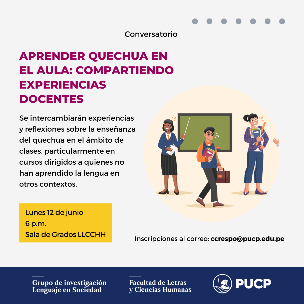 Conversatorio | Aprender quechua en el aula: compartiendo experiencias docentes