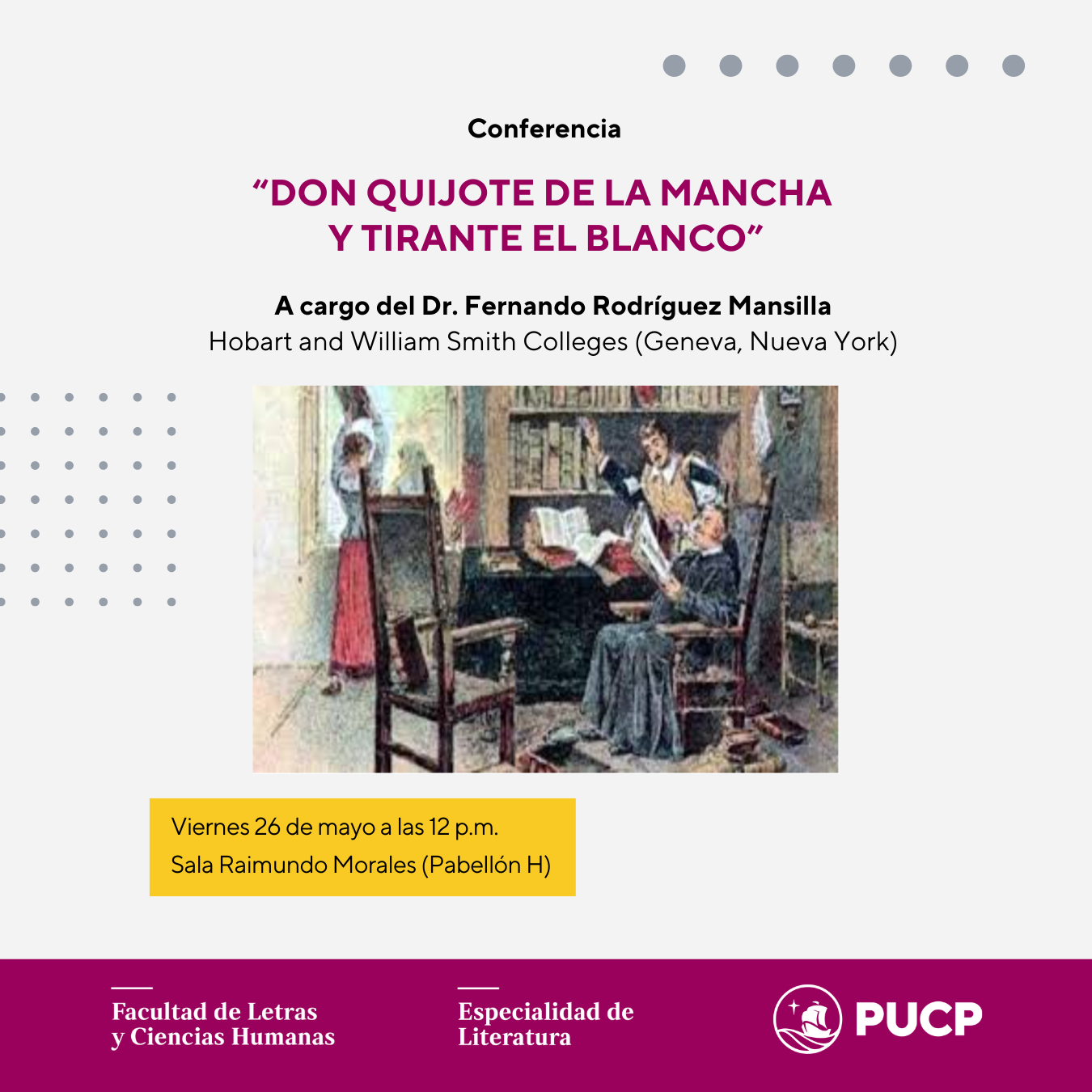 Conferencia | Don Quijote de la Mancha y Tirante el Blanco