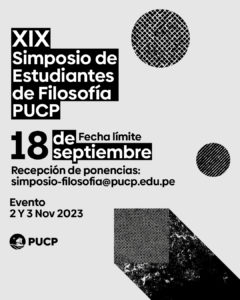 Convocatoria | XIX Simposio de Estudiantes de Filosofía PUCP