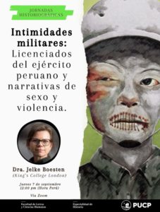 Conferencia | Intimidades militares: licenciados del ejército peruano y narrativas de sexo y violencia