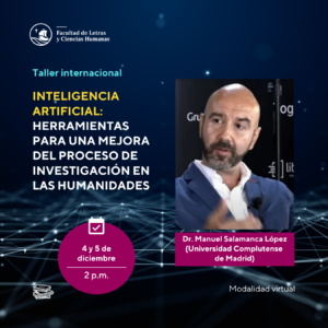 Taller internacional | Inteligencia Artificial: herramientas para una mejora del proceso de investigación en las Humanidades
