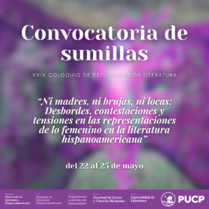 Convocatoria de sumillas | XXIX Coloquio de Estudiantes de Literatura PUCP
