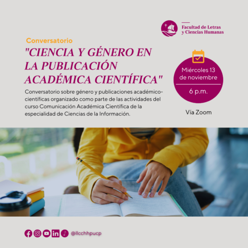 Conversatorio «Ciencia y Género en la Publicación Académica Científica»