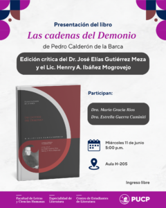 Presentación de la primera edición crítica de «Las cadenas del Demonio» de Pedro Calderón de la Barca